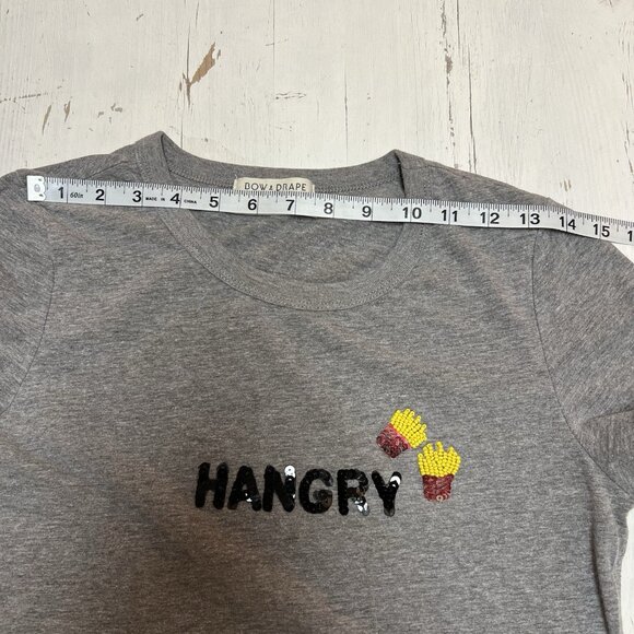Bow & Drape Gray 'Hangry' Short Sleeve Tee - Picture 5 of 12